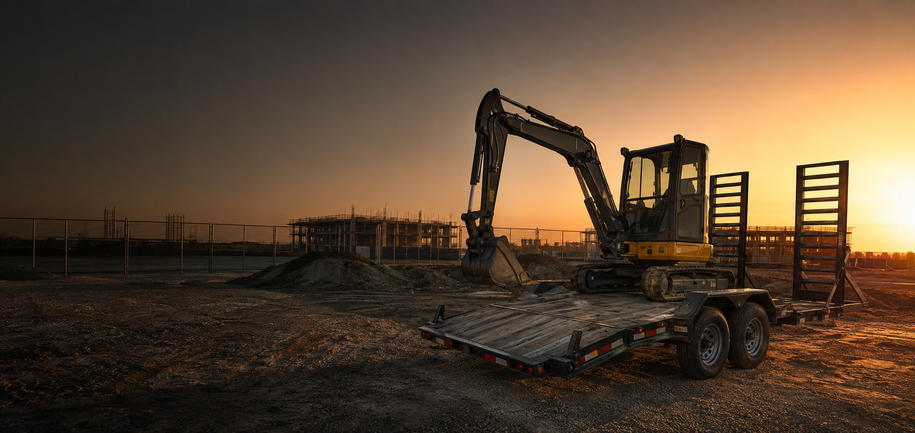Equipment and jobsite imagery for property-service brand direction